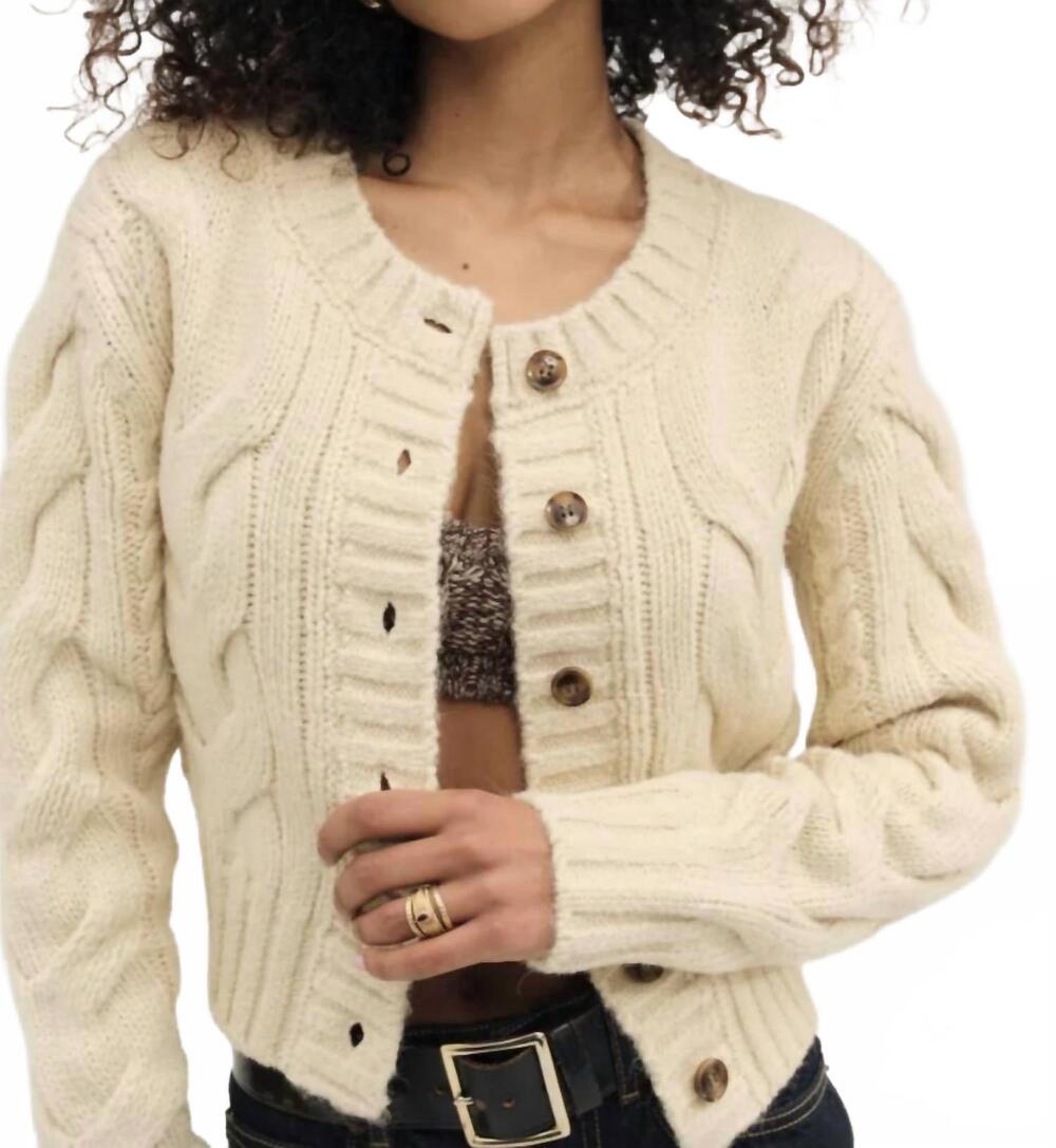 NEW FOR LOVE & LEMONS regina cardigan in tan